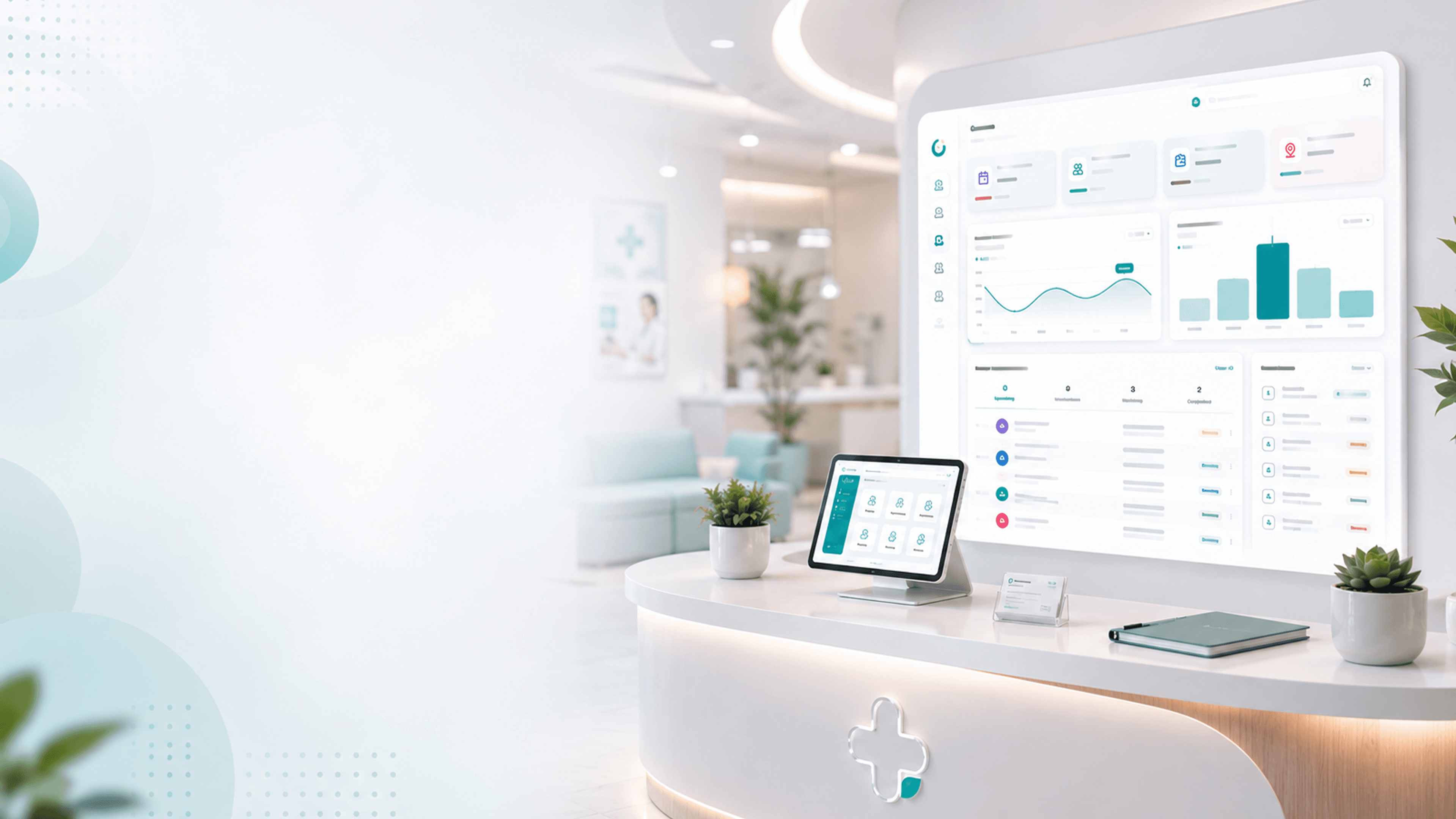 Doctor using the cetasika life clinic management dashboard